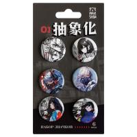 Значки закатные MESHU "Anime" набор 6 шт RE-MS_60978