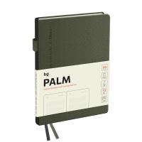 Ежедневник недатированный A6 136л. BG "Palm. Dark khaki" кожзам, твердый переплет, темно-зеленый RE-DuA6_61324