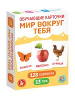 Обучающие карточки "Мир вокруг" 128 картинок KOR-05980