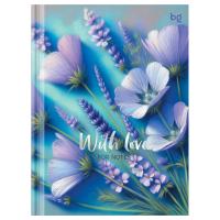 Бизнес-блокнот A6 80л. BG "Flowers with love" матовая ламинация, тиснение фольгой RE-ББ6т80_лм_тф_62660