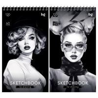Скетчбук 40л. 105 x 195 мм BG "Fashion Week" 120 г/м2, на гребне RE-С A540гр_58933