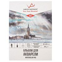 Альбом для акварели VISTA-ARTISTA 200 г/м2 A3 29.7 х 42 см 12 л, среднезернистая, склейка WCLC-A3