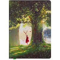 Записная книжка А6 80л. Greenwich Line "Mystical forest" ЛАЙТ, кожзам, с резинкой, тиснение фольгой, блок в клетку RE-NA6_50489