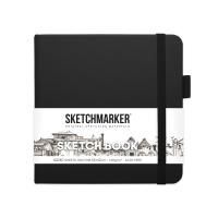 Блокнот для зарисовок SKETCHMARKER Domino 140 г/м2 12 x 12 см 80 л, белая бумага, твердая обложка MP23141002SM