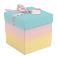 Коробка складная подарочная MESHU "Gradient" 15 x 15 x 15 см, с лентой RE-MS_62562