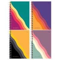Записная книжка А6 120л. BG "Bright wave" на гребне RE-ЗК6гр120-12789