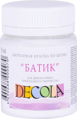 Краска акриловая по шелку "батик" DECOLA 50 мл, 104 Белая NP-4428104