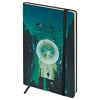 Записная книжка А5 80л. Greenwich Line "Future. Lightning ball" ЛАЙТ, кожзам, с резинкой, тиснение фольгой, блок в линию RE-NA5_51388