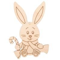 Заготовка для декорирования Mr.Carving Подвеска "Зайчик с леденцом №1" 9.5 х 5 х 0.3 см 0.3 см фанера ВД-1101