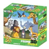 Стерео-пазл Prime 3D "Мир джунглей" 48 деталей, 3+ JZL-15043