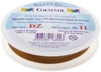 Проволока для бисера (ланка) GAMMA сталь d 0.3 мм 1 шт 100 ± 0.5 м №11 золото DZ-11