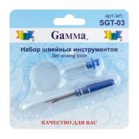 Набор швейных инструментов (нитковдеватель, мини-лупа, вспарыватель) в блистере SGT-03