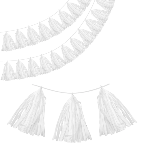 Гирлянда Тассел, белый 35 х 12 см 12 листов SF-521119