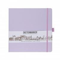 Блокнот для зарисовок SKETCHMARKER 140 г/м2 20 x 20 см 80 л, твердая обложка, Фиолетовый пастельный MP2314705SM