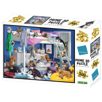 Стерео-пазл Prime 3D "Котята в спальне" 500 деталей, 6+ JZL-10459