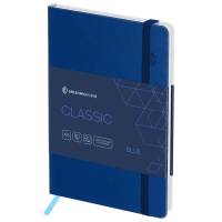 Записная книжка А6 80л. Greenwich Line "Classic. Blue" ЛАЙТ, кожзам, с резинкой, фактурное тиснение, блок в клетку RE-NA6_50595