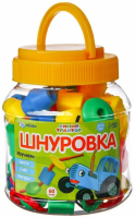 Шнуровка «Весёлые бусинки» 60 шт пластик SIM-9129365