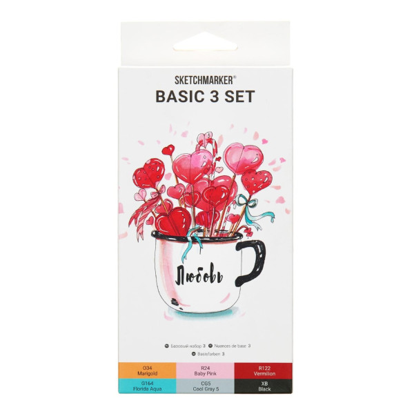 Набор маркеров SKETCHMARKER Basic 3 6 шт + коробка MPSM-6BAS3