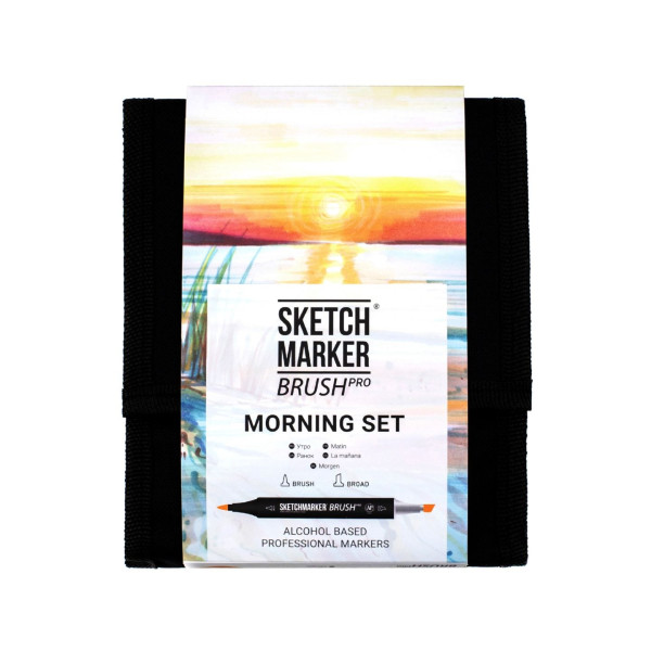 Набор маркеров SKETCHMARKER Brush Morning Set 12 шт утро + сумка органайзер MPSMB-12MORN