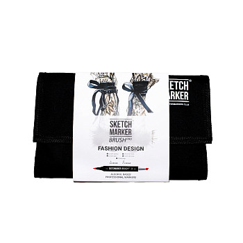 Набор маркеров SKETCHMARKER Brush Fashion design 24 шт Дизайн одежды + сумка органайзер MPSMB-24FASH