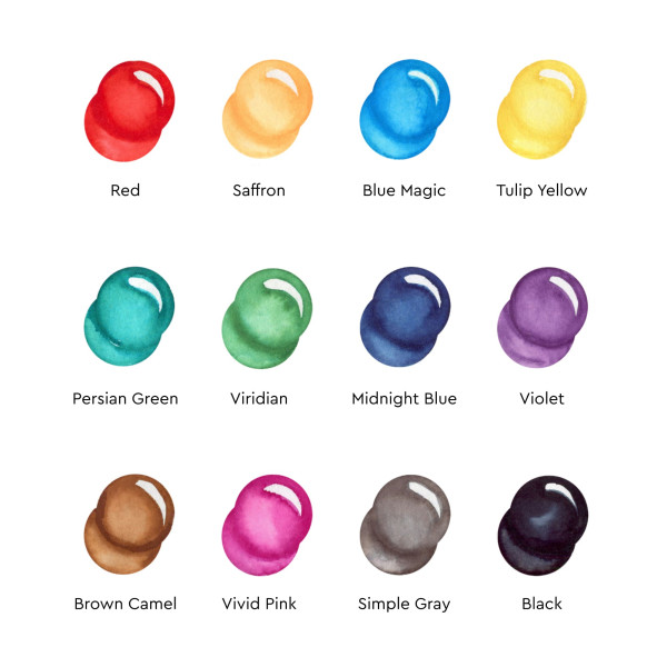 Набор акварельных маркеров SKETCHMARKER Aqua Candy Set 12 цв MPSMA-12CAND