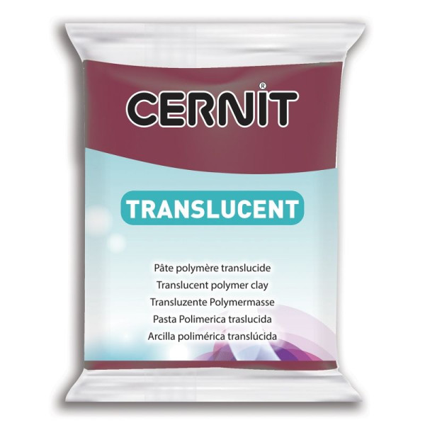Пластика полимерная запекаемая CERNIT Translucent прозрачная 56 г (411 бордовый) RH-CE0920056411