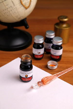 Ручка-перо стеклянная J. Herbin 18 см Коралловая RH-21459T