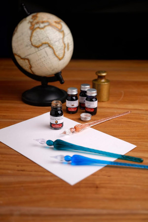 Ручка-перо стеклянная J. Herbin 18 см Коралловая RH-21459T