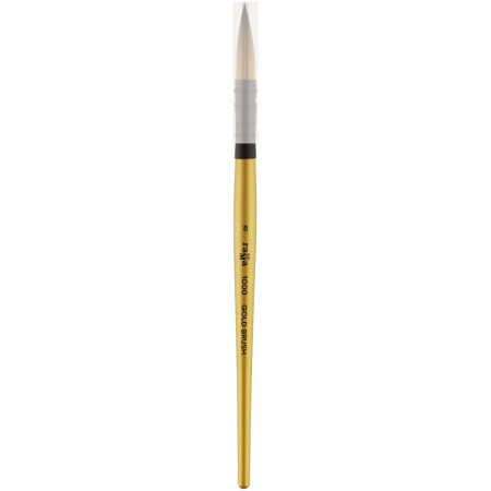 Кисть художественная синтетика ГАММА "Gold Brush" круглая №8 французское крепление, короткая ручка RE-1000008