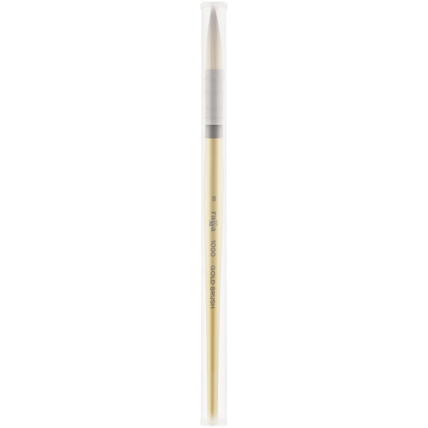 Кисть художественная синтетика ГАММА "Gold Brush" круглая №8 французское крепление, короткая ручка RE-1000008