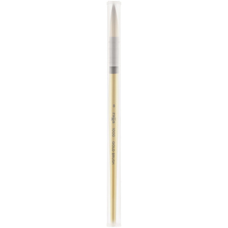 Кисть художественная синтетика ГАММА "Gold Brush" круглая №8 французское крепление, короткая ручка RE-1000008