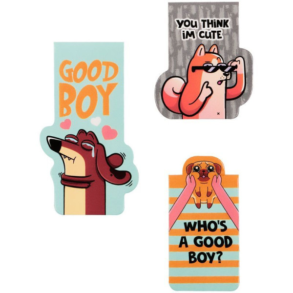 Закладки магнитные для книг 3 шт MESHU "Good boy" RE-MS_46731