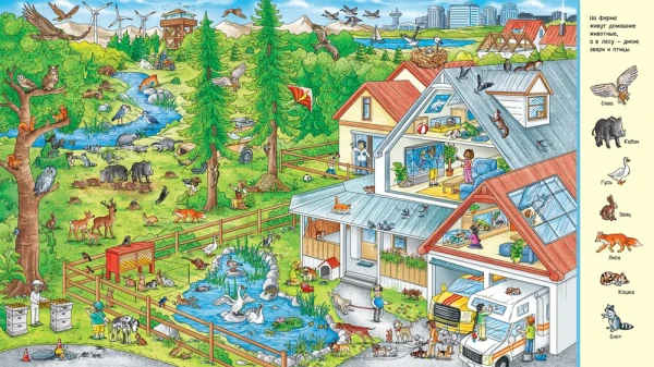Книга: Животные. Виммельбух «Найди и покажи» ROS-39023