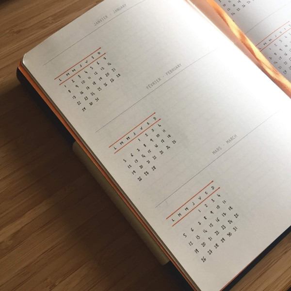 Блокнот RHODIA Goalbook A5 90 г/м2 120 л, в клетку, мягк.обл., на резинке, серебро RH-117761C