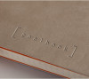 Блокнот RHODIA Goalbook A5 90 г/м2 120 л, в клетку, мягк.обл., на резинке, серо-коричневый RH-117764C