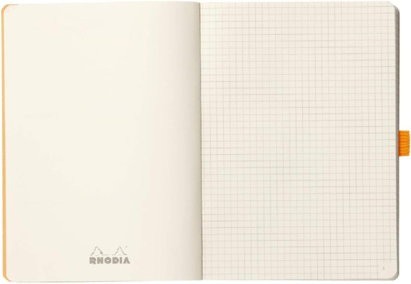 Блокнот RHODIA Goalbook A5 90 г/м2 120 л, в клетку, мягк.обл., на резинке, черный RH-117762C