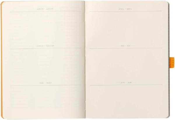 Блокнот RHODIA Goalbook A5 90 г/м2 120 л, в клетку, мягк.обл., на резинке, черный RH-117762C