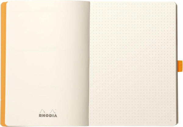 Блокнот RHODIA Goalbook A5 90 г/м2 120 л, в точку, мягк.обл., на резинке, морская волна RH-117807C