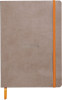 Блокнот RHODIARAMA Softcover A5 90 г/м2 80 л, в линию, на резинке, серо-коричневый RH-117404C
