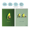 Блокнот А5 60л. MESHU "Avocadreams" на гребне, пластиковая обложка RE-MS_48667