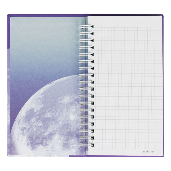 Записная книжка 95 x 175 мм 96л. MESHU "Moon light" на гребне, мат. ламинация, твердая обложка, выб. УФ-лак RE-MS_52915