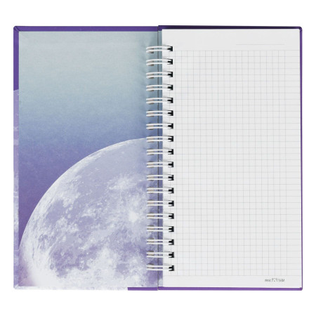 Записная книжка 95 x 175 мм 96л. MESHU "Moon light" на гребне, мат. ламинация, твердая обложка, выб. УФ-лак RE-MS_52915