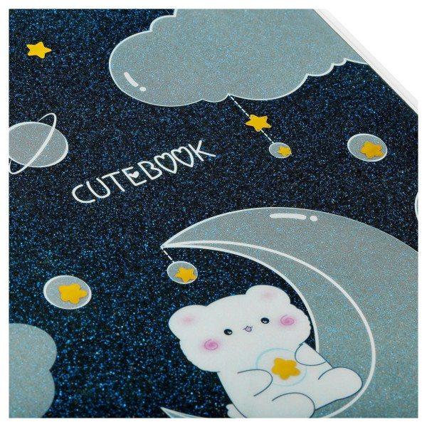 Записная книжка А5 80л. MESHU "Cutestar" ЛАЙТ, кожзам, съемная пластиковая обложка с дизайном, пантон, белила, блок в линию RE-MS_53503