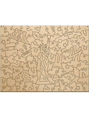 Деревянный пазл Citypuzzles "Нью-Йорк" MAG8229