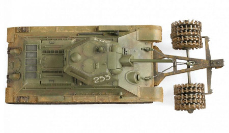 Сборная модель: Советский танк Т-34/76 с минным тралом, З-3580