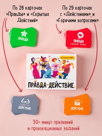 Настольная игра: Правда или действие?! Вечеринка 18+ MAG251189