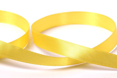 Лента атласная GAMMA 12 мм (1/2") 33 м ± 2 м №128 желтый LEN-12-128