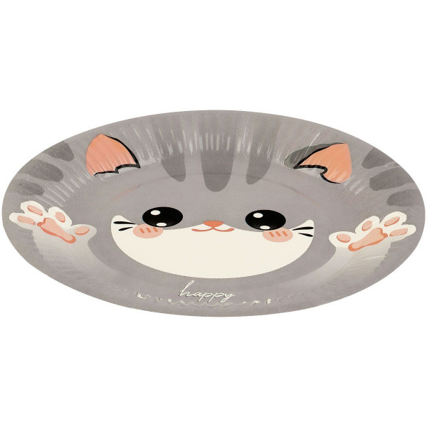Тарелки бумажные MESHU "Kitten" 18 см, 6 шт RE-MS_55432