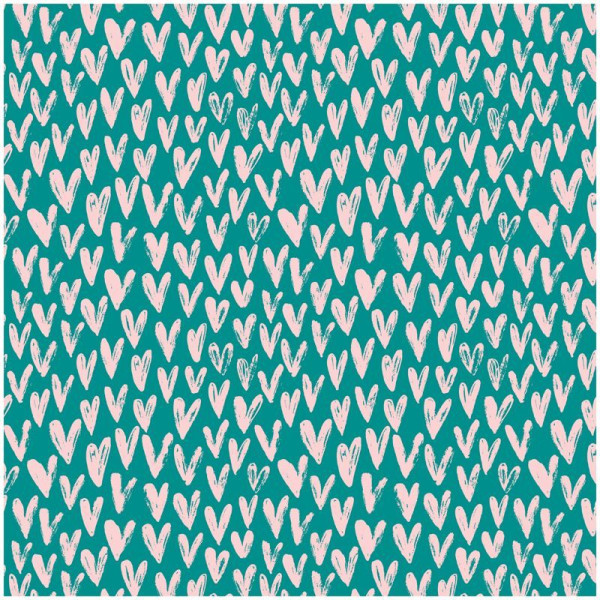 Упаковочная бумага матовая MESHU "Hearts" 1л. 70 x 100 см 90 г/м2 RE-М100_41091