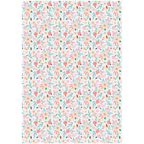 Упаковочная бумага глянцевая MESHU "Summer mood" 1л. 70 x 100 см 90 г/м2 RE-М100_41096
